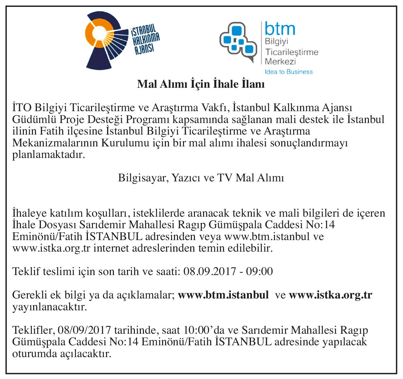 Güdümlü Projemizin Mal Alımı İhalesi İlanı Yayınlandı