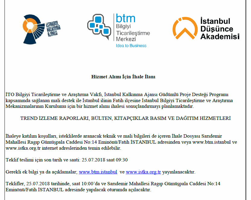 Güdümlü Projemizin Hizmet Alımı İhalesi İlanı Yayınlandı
