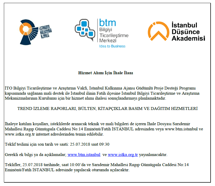 Güdümlü Projemizin Hizmet Alımı İhalesi İlanı Yayınlandı