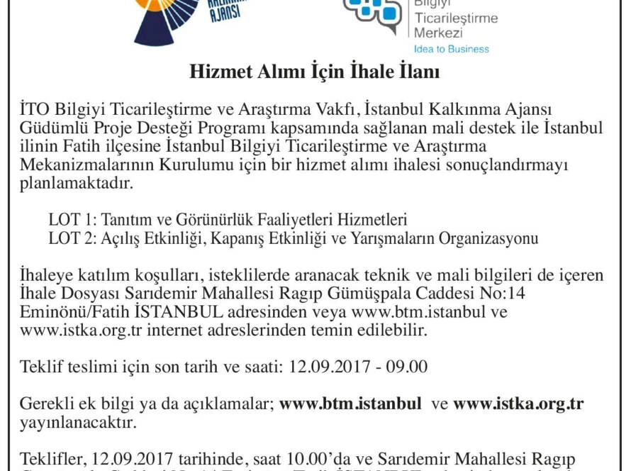 Güdümlü Projemizin Hizmet Alımı İhalesi İlanı Yayınlandı