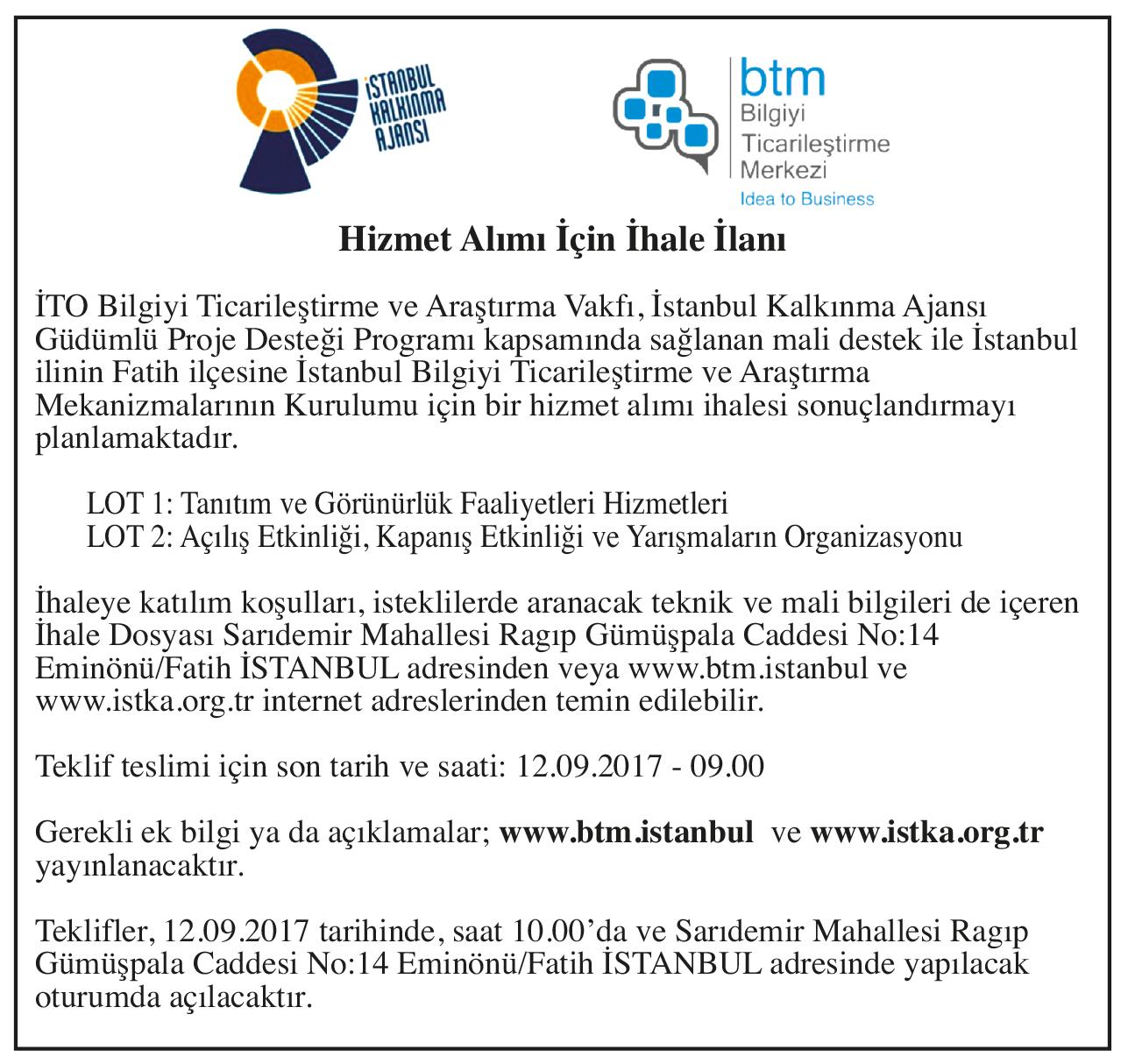 Güdümlü Projemizin Hizmet Alımı İhalesi İlanı Yayınlandı