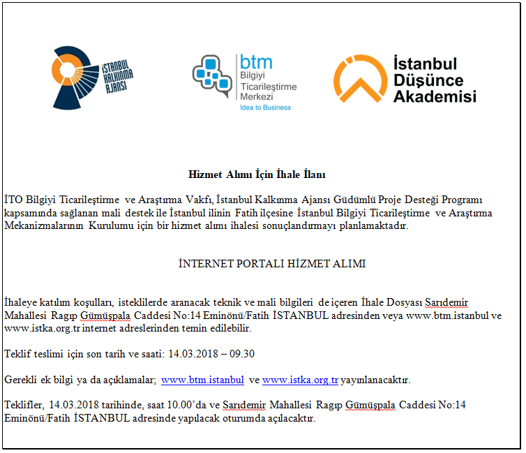 Güdümlü Projemizin Hizmet Alımı İhalesi İlanı Yayınlandı