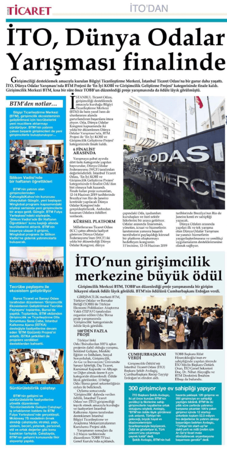 İTO, Dünya Odalar Yarışması Finalinde